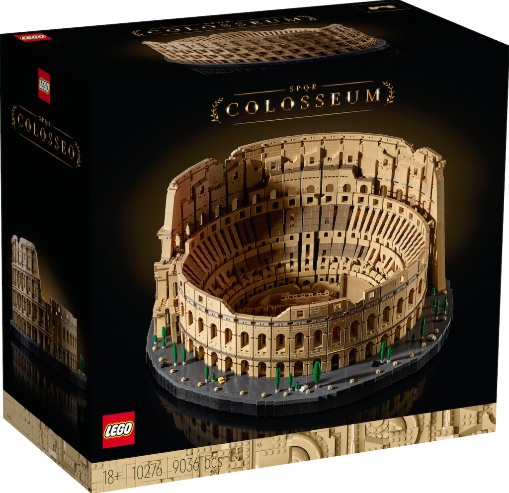 Caja original del lego del coliseo de Roma