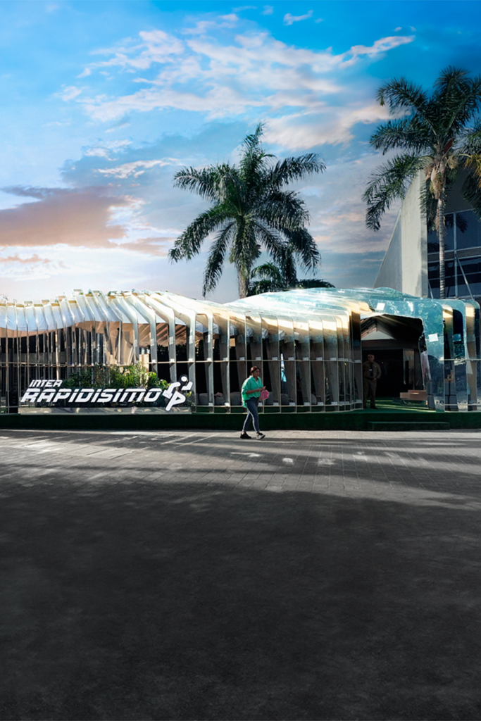 Arquitectura estand Inter Rapidísimo en Colombiamoda 