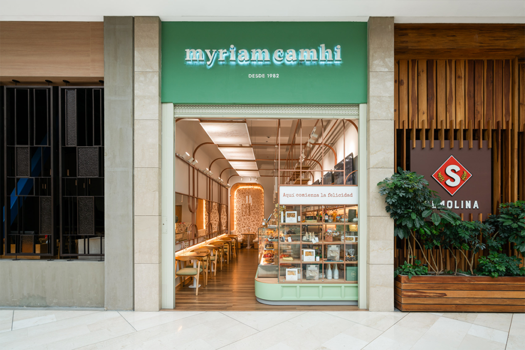 Diseño de la pastelería Myriam Camhi