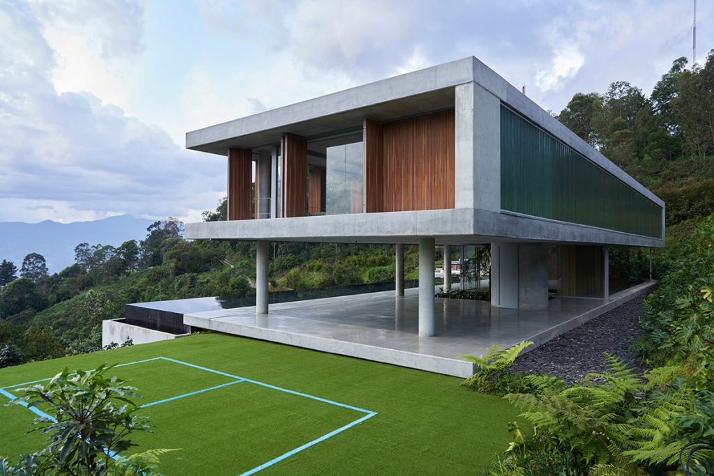 Fachada de casa a las afueras de Medellín