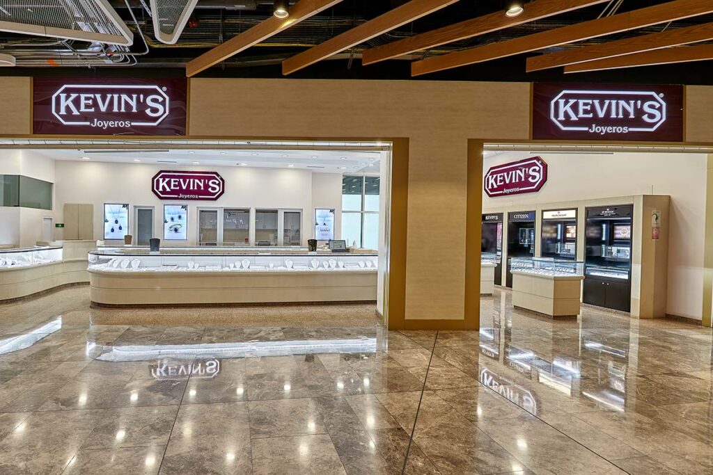 diseño showroom de Kevin’s Joyeros